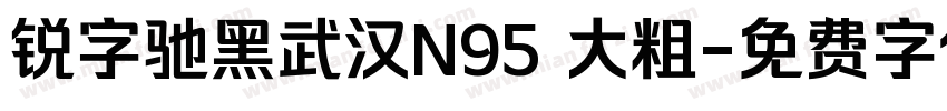 锐字驰黑武汉N95 大粗字体转换